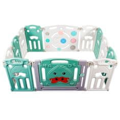 Aga4Kids Otroška plastična ograja 156x119x64 cm Zelena