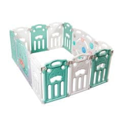 Aga4Kids Otroška plastična ograja 156x119x64 cm Zelena
