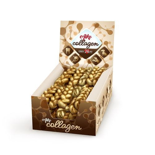 COBBYS PET AIKO Collagen Božična pletenica M raca in govedina 8-9x4-4,5cm/28-32g