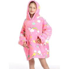 JOJOY® Odeja s kapuco za otroke, Otroška odeja, Svetleča odeja (Obaki, Višina do 155 cm) | KIDHUG