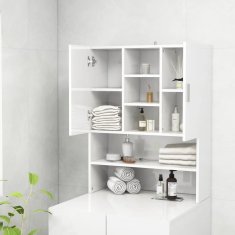 Vidaxl Omara za pralni stroj visok sijaj bela 70,5x25,5x90 cm