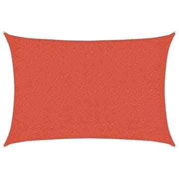Vidaxl Senčno jadro 160 g/m² terakota 2x2,5 m HDPE