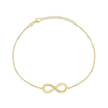 Brilio Silver Brezčasna pozlačena zapestnica Infinity BRC48Y