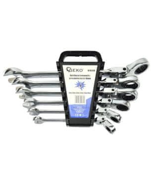 GEKO GEKO G10339 Garnitura viličasto-obročnih ključev z ragljo 8-19mm 6kos
