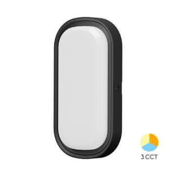 BRAYTRON BULKHEAD stenska svetilka LED 12W CCT IP65 črna