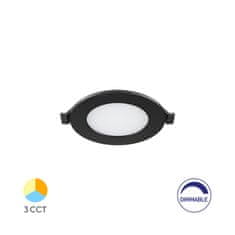 BP01 vgradni panel LED dimm 4W CCT okrogel črn
