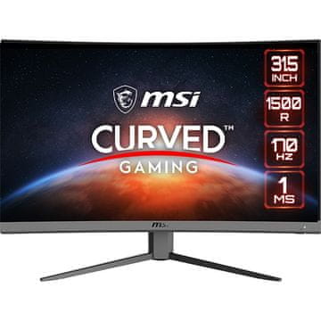 MSI G32CQ4 zaslon, 31,5, WQHD, VA, 1ms, ukrivljen, črn (G32CQ4 E2)