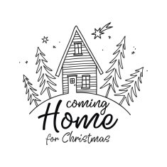 Rayher.	 Žig "Coming Home for Christmas", 7x7cm