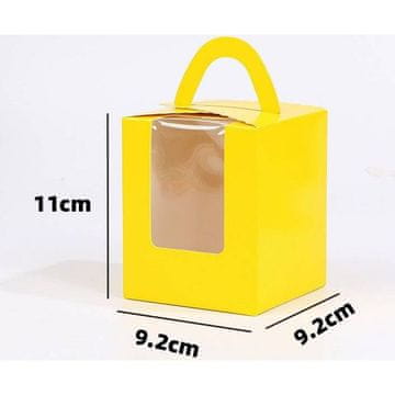 Škatla za cupcake 100 kosov rumena - Cakesicq