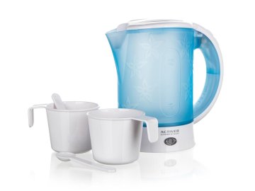 ACTIVER Potovalni čajnik 0,6l (2x skodelica+žlica) MO-BÍ 550-650W