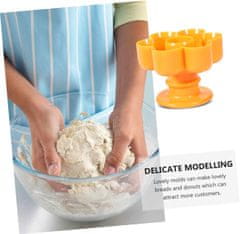 Netscroll 3-delni set individualnih modelčkov za krofe in pecivo, okrogli, srček in rožica, DonutModels