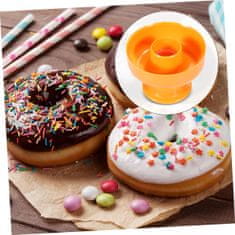 Netscroll 3-delni set individualnih modelčkov za krofe in pecivo, okrogli, srček in rožica, DonutModels