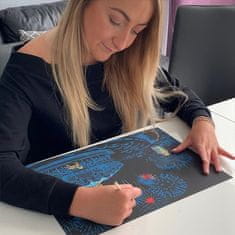 Netscroll Set za ustvarjanje praskank za odrasle in otroke, set vsebuje 2 različni ilustraciji in 3x orodje, kreativno darilo, DIY nočna panorama, sprostite se in uživajte, ScratchArt