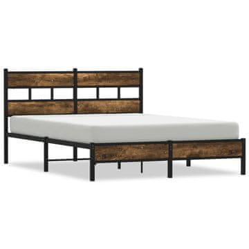 Vidaxl Posteljni okvir brez vzmetnice z vzmetnice dim. hrast 160x200cm