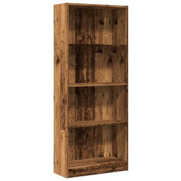 Vidaxl Knjižna omara starinski les 60x24x143 cm inženirski les