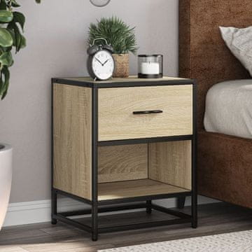 Vidaxl vidaXL Nočna omarica, hrast sonoma, 40x31x50 cm, material na osnovi lesa