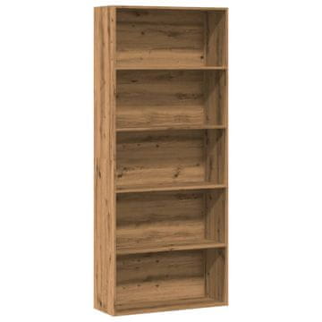 Vidaxl Knjižna omara artisian hrast 80x30x189 cm inženirski les