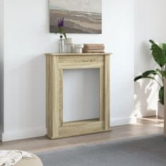 Vidaxl Okvir za kamin sonoma hrast 75x20x87,5 cm inženirski les