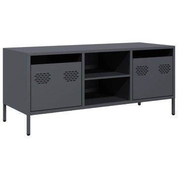 Vidaxl TV omarica antracitna 101,5x39x43,5 cm hladno valjano jeklo