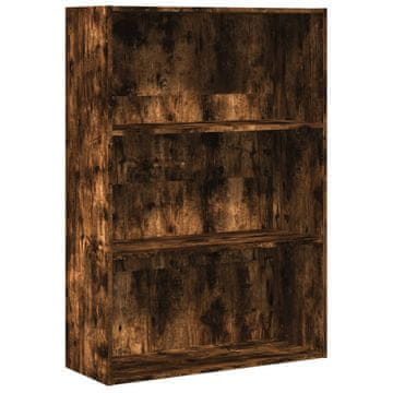 Vidaxl Knjižna omara dimljeni hrast 80x30x114 cm inženirski les