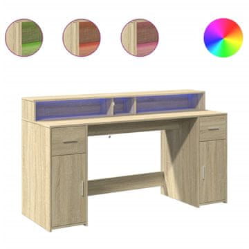 Vidaxl Miza Sonoma hrast 160 x 55 x 91 cm Inženirski les