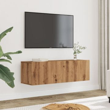 Vidaxl vidaXL Stenske TV omarice, 2 kosa, Artisan hrast, 100x30x30 cm