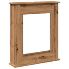 Vidaxl Okvir za kamin artisan hrast 75x20x87,5 cm inženirski les