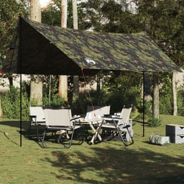 Vidaxl vidaXL Kamuflažna kamping ponjava 462x306x211 cm vodoodporna