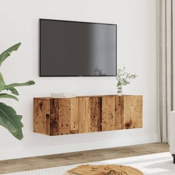 Vidaxl vidaXL Stenske TV omarice, 2 kosa, star les, 100x30x30 cm