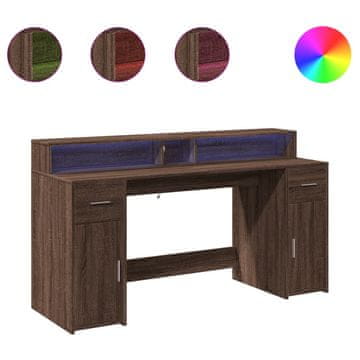 Vidaxl Miza Rjavi hrast 160 x 55 x 91 cm Engineered wood
