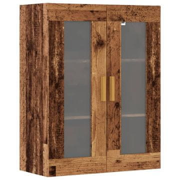 Vidaxl Viseča stenska omarica starinski les 69,5x34x90 cm