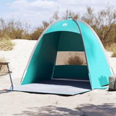 Vidaxl vidaXL Šotor za na plažo za 3 osebe, morsko zelen, vodoodporen