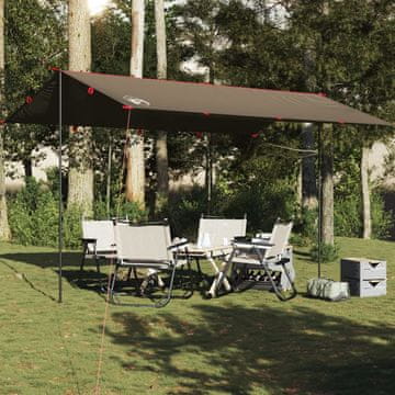 Vidaxl vidaXL Kamperska ponjava, rjava, 506 x 306 cm, vodoodporna