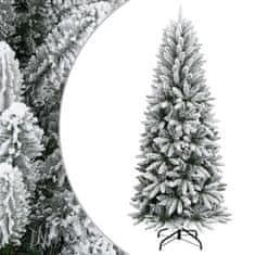 Vidaxl Umetna novoletna jelka s snegom 240 cm PVC in PE
