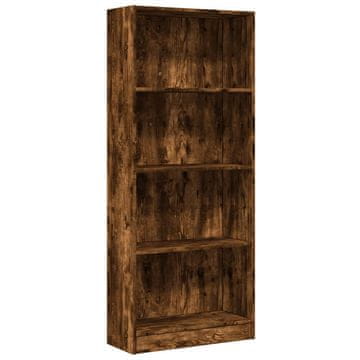 Vidaxl Knjižna omara dimljeni hrast 60x24x143 cm inženirski les