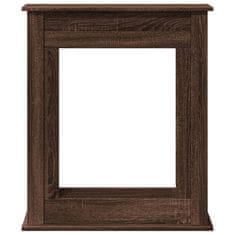 Vidaxl Okvir za kamin rjavi hrast 75x20x87,5 cm inženirski les