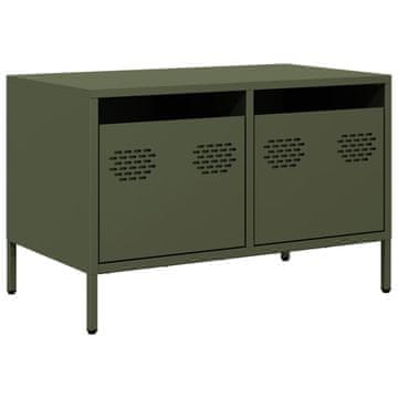 Vidaxl TV omarica olivno zelena 68x39x43,5 cm hladno valjano jeklo