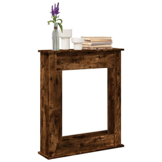 shumee vidaXL Okvir za kamin dimljeni hrast 75x20x87,5 cm inženirski les