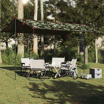 Vidaxl vidaXL Kamuflažna kamping ponjava 506 x 306 cm vodoodporna