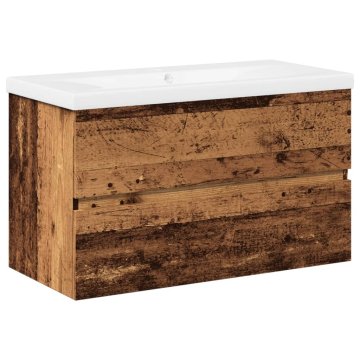 Vidaxl omara za umivalnik z vgrajenim umivalnikom Old Wood