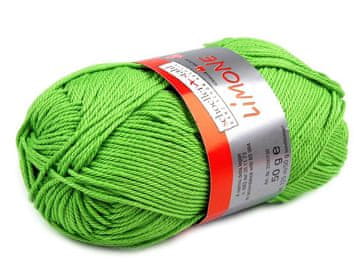 Bombažna pletilna preja Limone 50 g - (158) limetina zelena