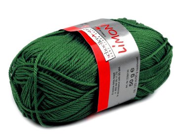 Bombažna pletilna preja Limone 50 g - (036) temno zelena
