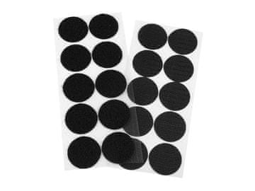 Velcro samolepilna kolesa Ø35 mm - črna
