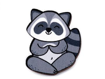 Lesena broška lisica, pes, lenivec, mrhovinar, samorog - sivi mrhovinar