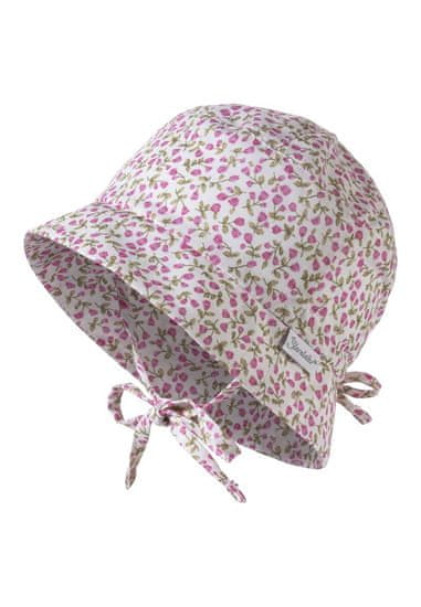 Sterntaler Poletni klobuk s cvetlično vezalko iz organskega bombaža UV 30+ bela deklica - 43 cm 5-6 m