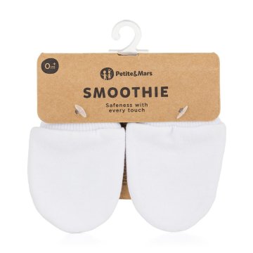 Petite&Mars Rokavice za dojenčke Smoothie Infinity White