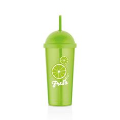 QLUX SKODELICA S POKROVOM IN SLAMICO 700 ML, PLASTIČNA