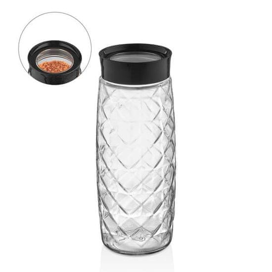 QLUX POSODA ZA SUHO HRANO S POKROVOM 1,6 L, STEKLO