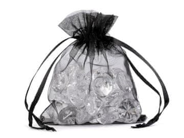 Darilna vrečka 9x11 cm organza - črna (100 kosov)