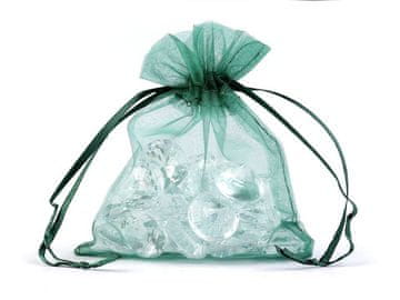 Darilna vrečka 9x11 cm organza - zelena jelka (10 kosov)